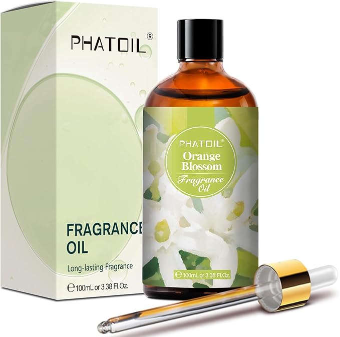PHATOIL Orange Blossom Fragrance Oils for Aromatherapy, 3.38FL.OZ Diffuser Oils for Home, Perfect for Aromatherapy, Humidifiers, Yoga, DIY Candle and Soap Making - 100ml - Bloomnest