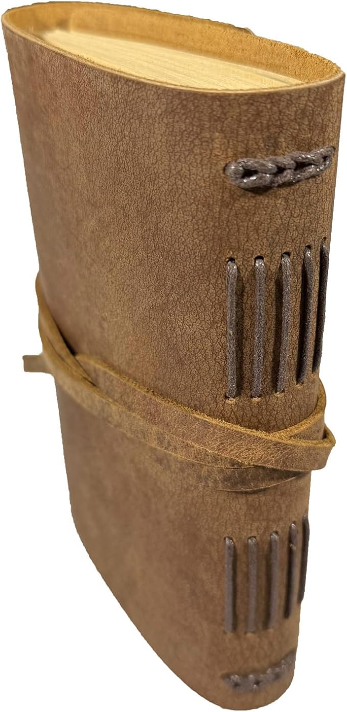 Brown Notebook Journal - Best Genuine Cool Leather Journals for writers Small Size Diary 5.5x7.5 Inch, Notepad For Man and Women, Gifts,Work,Traveler,Personal - Bloomnest