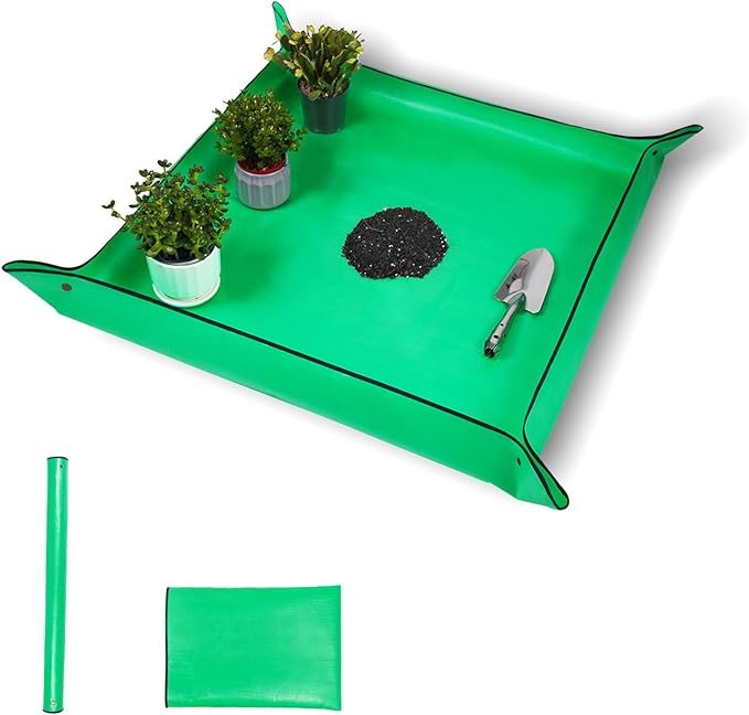 26.8" x 26.8" Plant Repotting Mat Waterproof Transplanting Mat Indoor Succulent Potting Mat Portable Gardening Watering mat Square and Foldable Garden mat - Bloomnest