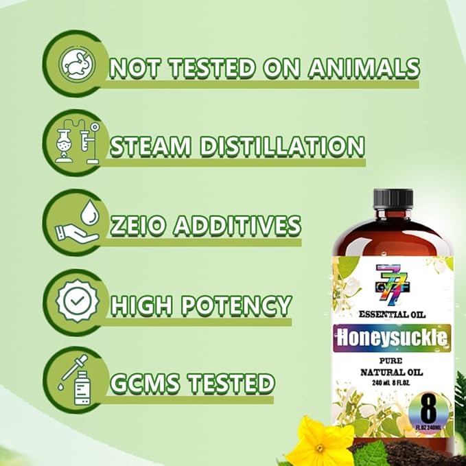 Honeysuckle Essential Oil (8 oz / 240 ml) – Honeysuckle Oils for diffusers, humidifiers, Home Baths, Cleaning Products, Yoga, DIY Soaps and DIY Scented Candles - Bloomnest