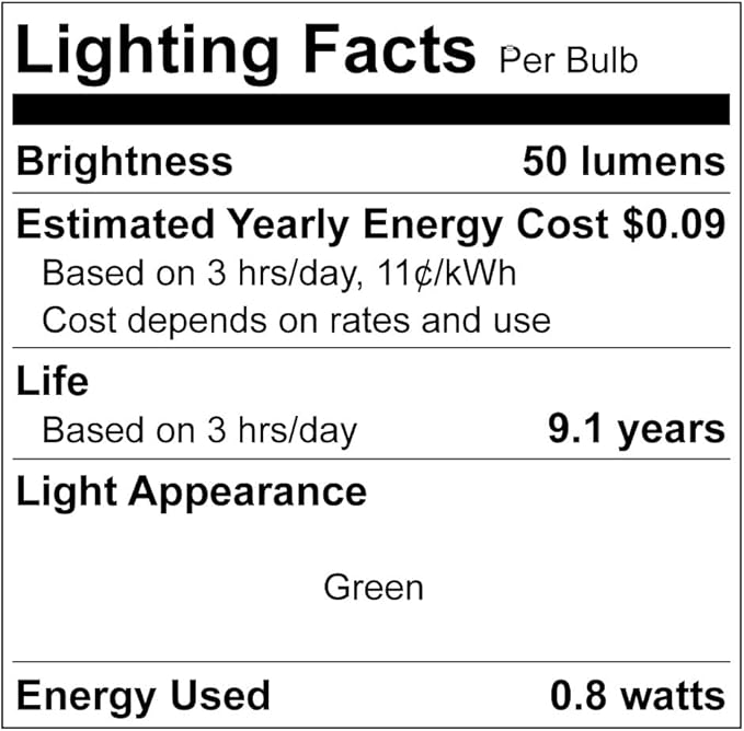 25-Pack Ceramic C9 Christmas Light Bulbs, Green LED Light Bulbs Holiday Decoration, Green Christmas Decor for Indoor & Outdoor Use, E17/C9 Intermediate Base - Bloomnest