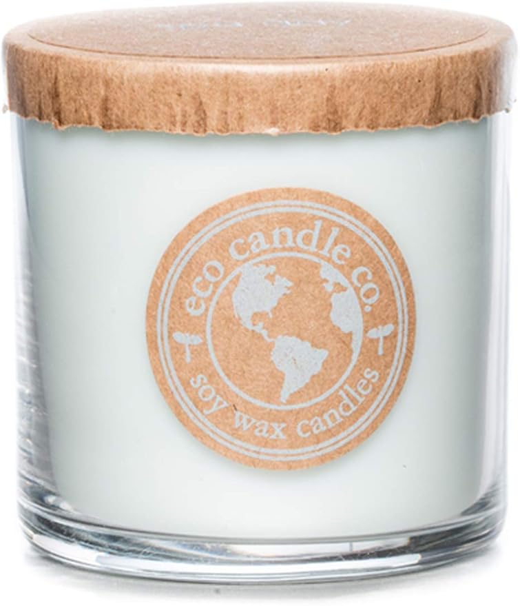 Eco Candle Co. Recycled Candle, Spa Day, 6 oz. - Scents of Flowers, Musk, Melon, Citrus, & Ocean Air - 100% Soy Wax, No Lead, Kraft Paper Label & Lid, Hand Poured, Made from Midwest Grown Soybeans - Bloomnest