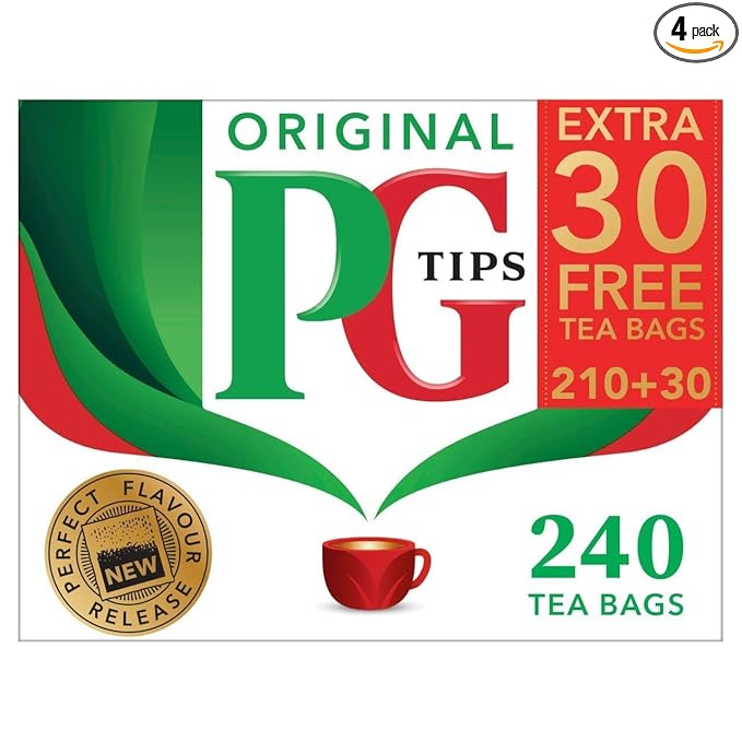 PG Tips Original Non-Pyramid, 240 Tea Bags (Pack of 4) - Bloomnest