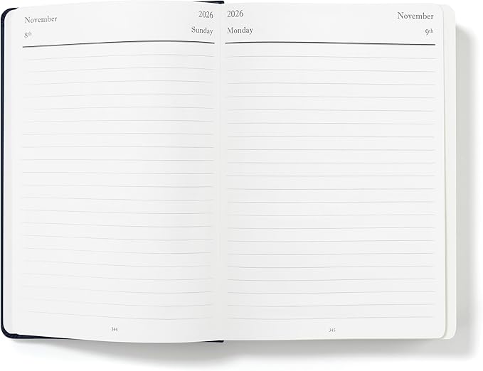 Wykeham's Executive 2026 Daily Journal Planner – US Public Holidays & Format – Customization Available (Royal Blue, 8.5"×5.5") - Bloomnest