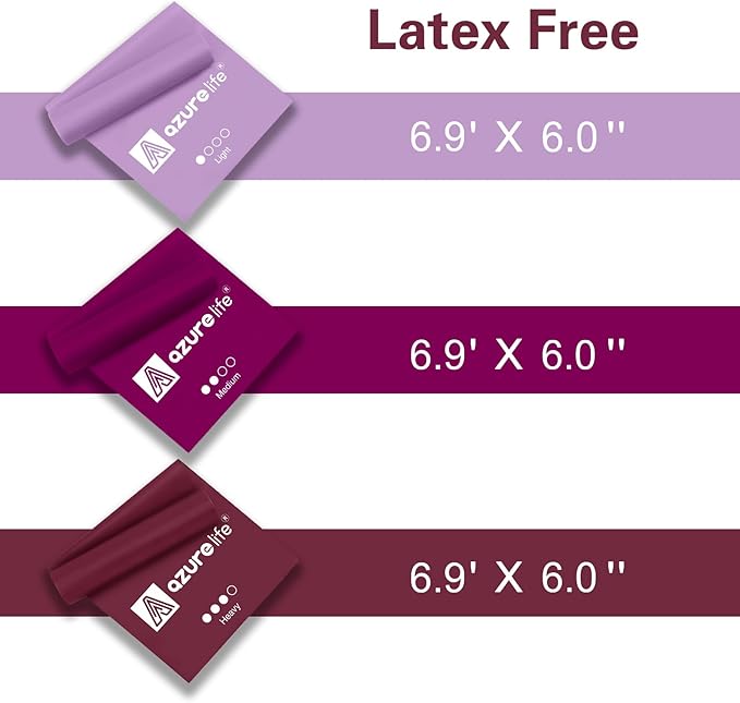 Resistance Bands,Professional Long Non-Latex Elastic Stretch Bands,Exercise Bands for Physical Therapy, Yoga, Pilates, Rehab, at-Home or The Gym Workouts, Strength Training - Bloomnest
