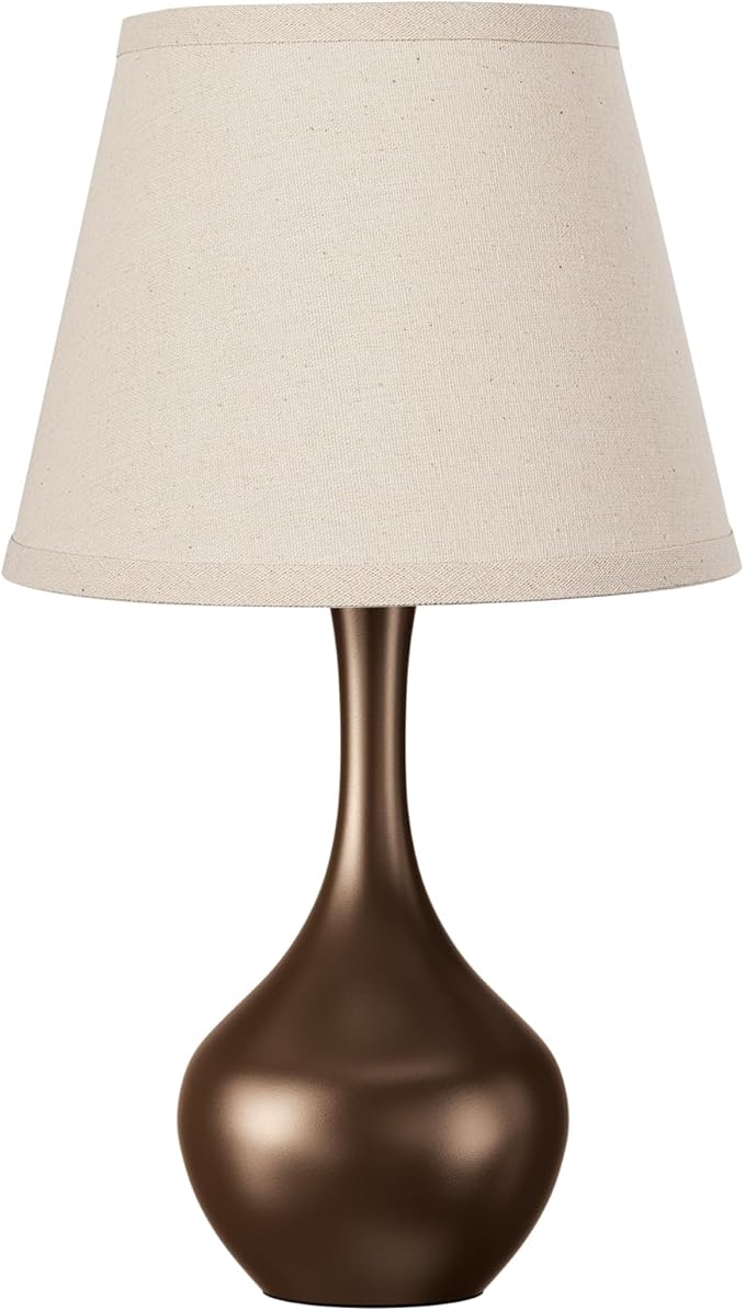 Seealle Touch Table Lamp for Bedroom, 3-Way Dimmable Small Bedside Lamps for Night Stands with Wires, Brown Desk Lamp for Kids Room, Office, Living Room, End Table(LED Bulb Included) - Bloomnest