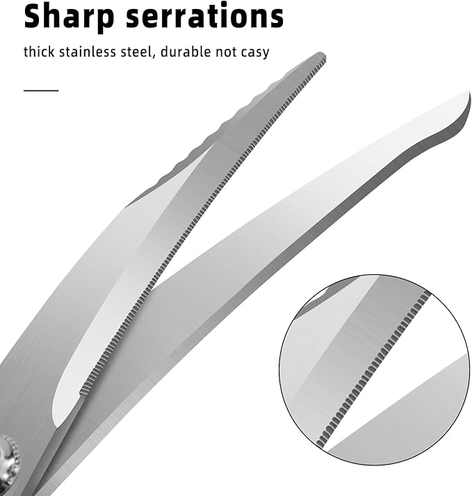 Heavy Duty Poultry Shears,Kitchen Shears,Food Scissors All Purpose for Meat Cutting,Chicken,Turkey,Fish,Dishwasher Safe Kitchen Scissors with Anti-Slip Handle - Bloomnest