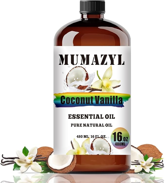 Coconut Vanilla Essential Oil, Coconut Vanilla Oil 16 Fl Oz 480ML for Diffuser Humidifier Yoga Cleaning DIY Candle Soap Making Essential Oils - Bloomnest