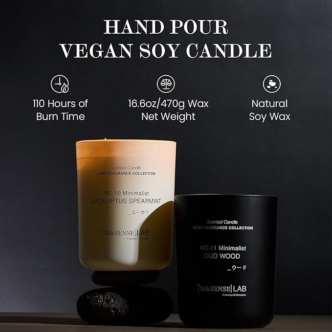 M&SENSE Natural Soy Candle| Forest Lodge | 5.3 oz | Minimalist Scented Candle for Relaxation, Gifting, Home Décor | for Bedroom, Office, Party Small - Bloomnest