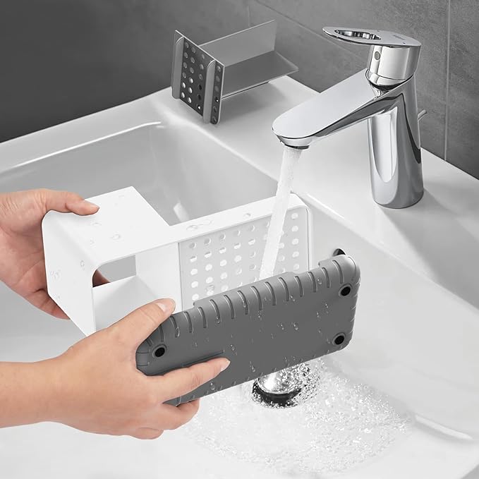 Toothbrush Holders for Bathrooms, Kids Electric Toothbrush and Toothpaste Holder with Drainage, Tooth Brush Holder for Bathroom Countertop Organizer (Grey) - Bloomnest