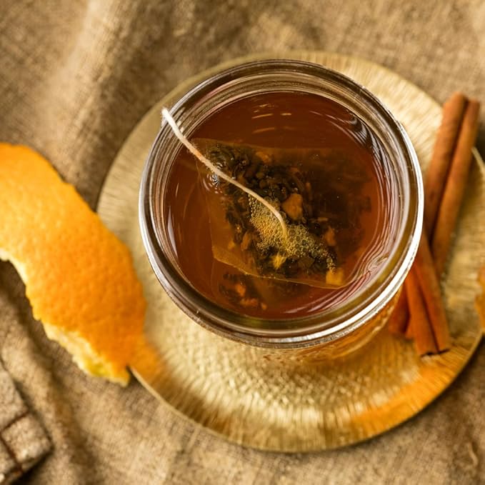 Harney & Sons Hot Cinnamon Spice Tea Tin - Black Tea with Orange & Sweet Clove - 2.67 Ounces, 30 Sachets - Bloomnest