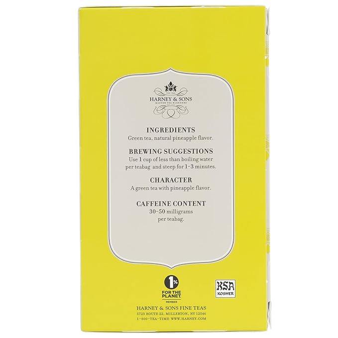 Harney & Sons Tea Bags Tropical Green 20 Count - Bloomnest