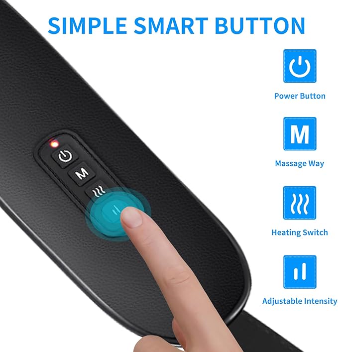 Neck Massager with Heat - Cordless Shiatsu Neck and Back Massager for Pain Relief Deep Tissue, Rechargeable 6D Kneading Brushless Motor Shoulder Massage Gifts for Women Men Home Office Car Christmas - Bloomnest