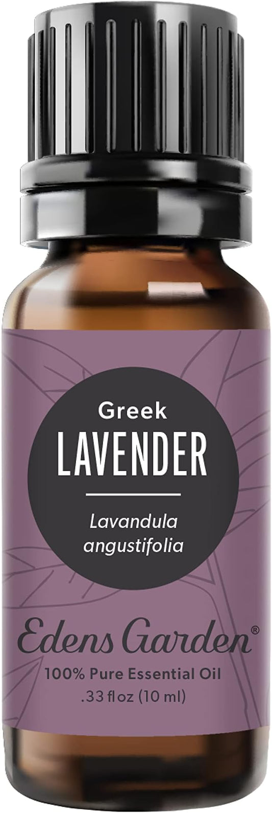 Edens Garden Lavender- Greek Essential Oil- 100% Pure Premium Grade, Undiluted, Natural, Therapeutic, Aromatherapy, The Best for Diffuser, Face, Hair, Kid Safe 10 ml (.33 fl oz) EdensGarden