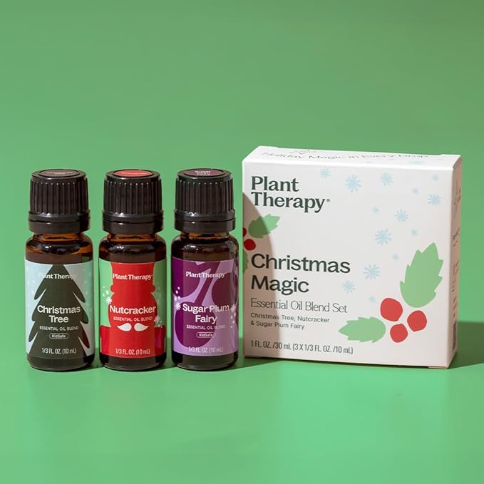 Plant Therapy Christmas Magic Holiday Essential Oil Blend 3 Set, Trio of Exclusive Holiday Scents, Bring Festive Cheer to Every Room, Joyful & Uplifting - Bloomnest