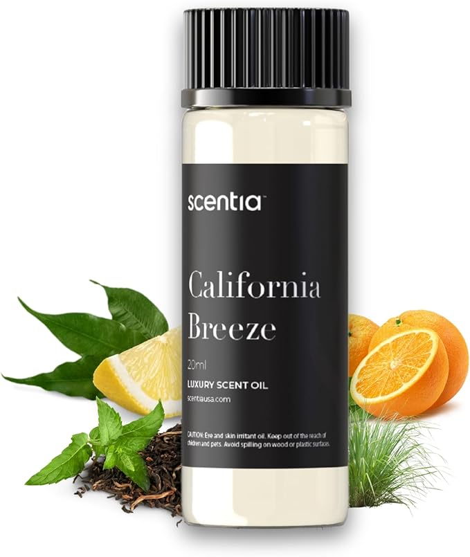 Scentia Hotel Diffuser Oil Inspired by The Delano Beach Club Hotel Scent - 20 mL 0.67 fl oz - Essential Oil Blend Orange, Green Tea & Jasmine for Aromatherapy Diffusers - California Breeze - Bloomnest