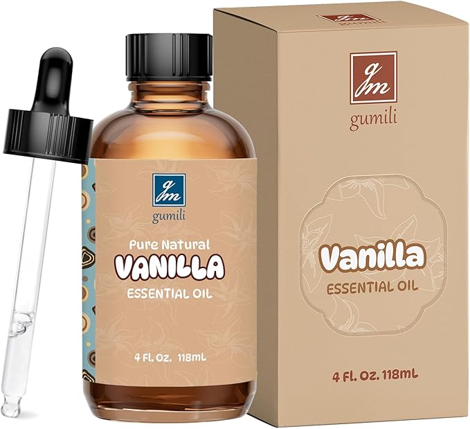 Vanilla Essential Oil 4 Oz, 100% Pure Vanilla Oil for Diffuser, Skin, Hair, Body & Face, Perfume, Sweet Creamy Scent for Relaxation, Aromatherapy & Massage - Bloomnest
