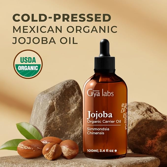 Gya Labs Jojoba Carrier Oil - 3.4 Fl Oz - for Hair, Skin, Face, Scalp & Body Massage - Bloomnest