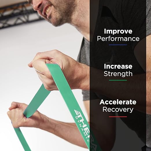 THERABAND High Resistance Band, Elastic Super Bands For Improving Flexibility, Injury Rehab, & Full Body Workouts, Heavy Duty Stretch Bands For Powerlifting, Medium, Green, 25 Lbs. Resistance - Bloomnest