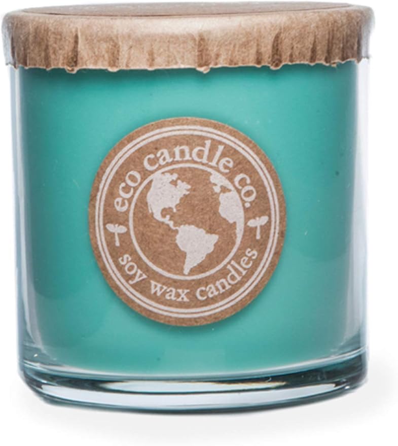 Eco Candle Co. Recycled Candle, Ocean Waves, 6 oz. - Scents of Marine Air, Citrus, & Musk - 100% Soy Wax, No Lead, Kraft Paper Label & Lid, Hand Poured, Phthalate Free, - Bloomnest