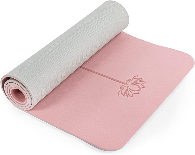 Yoga Mat Non Slip, Pilates Fitness Mats, Eco Friendly, Anti-Tear 1/4" Thick Yoga Mats for Women, Exercise Mats for Home Workout with Carrying Sling and Storage Bag - Bloomnest