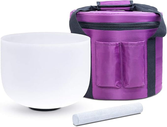 KVKA 432hz Crystal Singing Bowl C Note Root Chakra 14 Inch With Carrying Case - Bloomnest