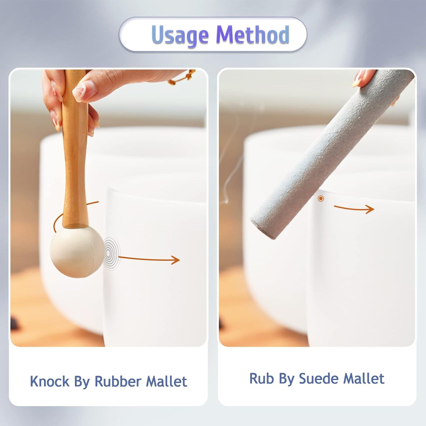 CVNC 440HZ 6-12 inch Set of 7 Frosted Meditation Chakra Quartz Crystal Singing Bowls for Sound Healing Energy with Carry Case Bag Suede and Striker & O-Ring