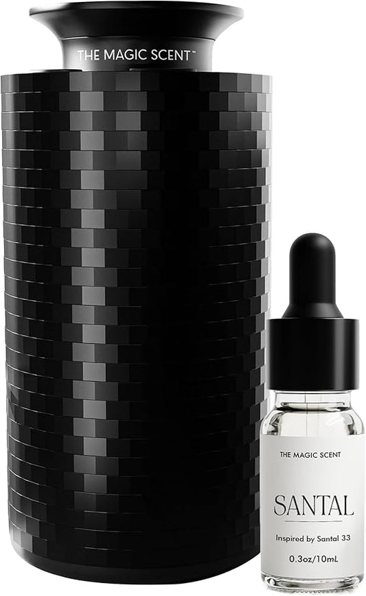 The Magic Scent Mini USB Car Diffuser - Waterless Scent Machine for Home & On-The-Go - Intensity Control & Timer - Waterless Oil Diffuser - Rechargeable Car Air Freshener Diffuser up to 400 sq. ft. - Bloomnest
