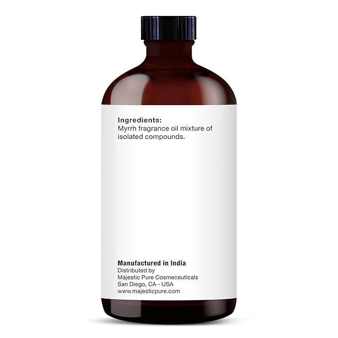 Majestic Pure Myrrh Essential Oil with Glass Dropper - Huge 4 Fl Oz - 100% Pure and Natural Myrrh Oil - Premium Grade Essential Oils for Diffuser, Aromatherapy, Soap and Candle Making - Bloomnest