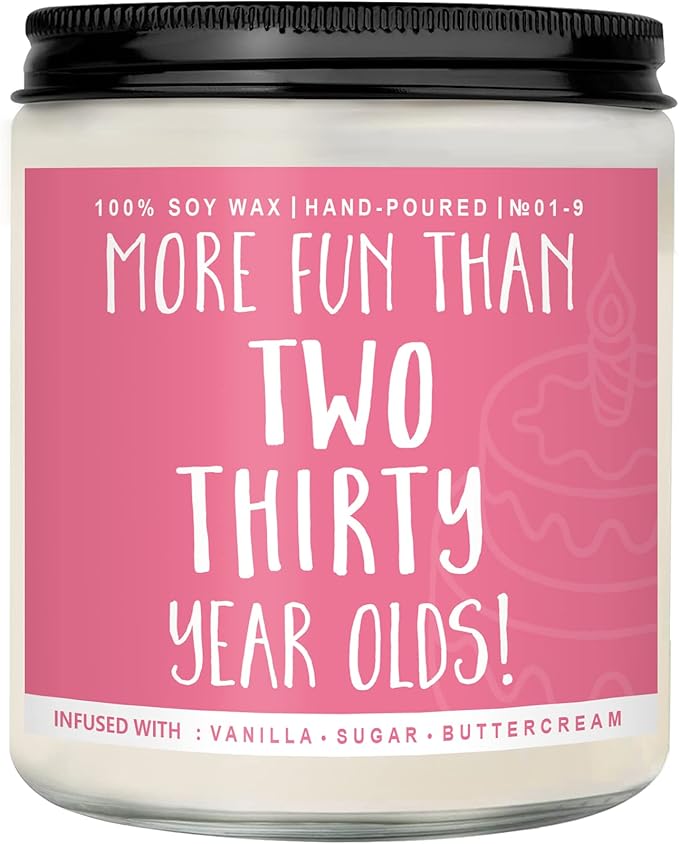 60th Birthday Gifts for Women, Perfect Birthday Present, Funny Presents for Mom, Friends, Wife, Sister, 7oz Vanilla Cream-Scented Candle - Bloomnest