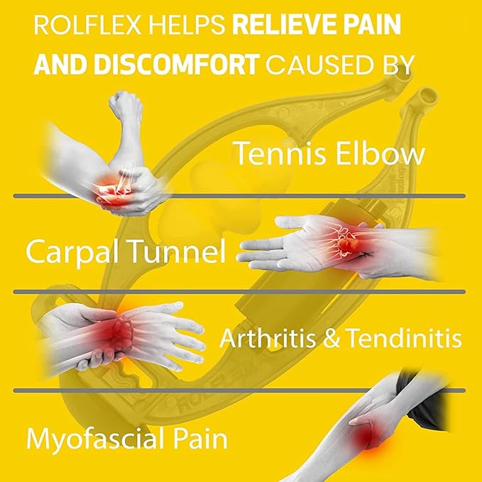 Rolflex Arm & Leg Massager Roller – Muscle Roller to Address Golfer’s Elbow, Tennis Elbow, Carpal Tunnel & More – Arm & Leg Massage Roller for Muscle Tightness & Faster Recovery - Bloomnest