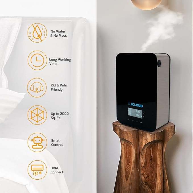 JCLOUD Upgrade Smart Scent Air Machine for Home, Cold Air Technology Waterless Essential Oil Diffuser | Cover Up to 2000 Sq. Ft | Aromatherapy Diffuser for Large Room, Office - Bloomnest
