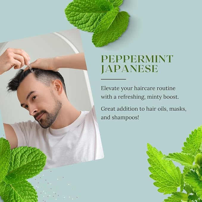 GreenHealth Peppermint Essential Oil – 2 fl oz – 100% Pure & Natural – Strong Menthol Aroma – Steam-Distilled – for Diffusers, Cleaning, DIY, and Aromatherapy Greenals