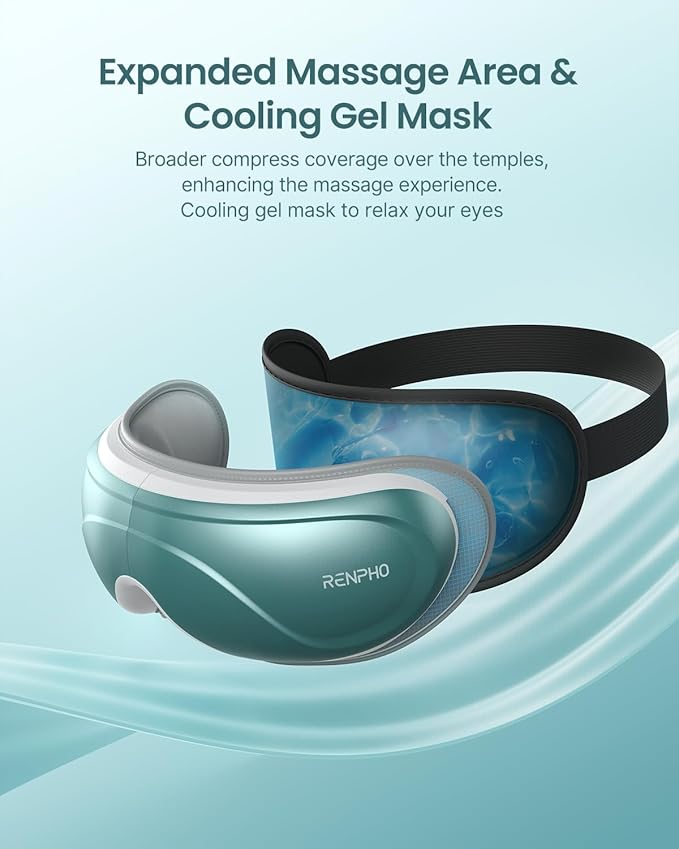 RENPHO Eye Massager with Heat and Cooling, Birthday Gifts for Mom Dad Women Men Heated Eye Mask for Migraine Relief Reduce Strain Improve Sleep Eyeris 2 RENPHO