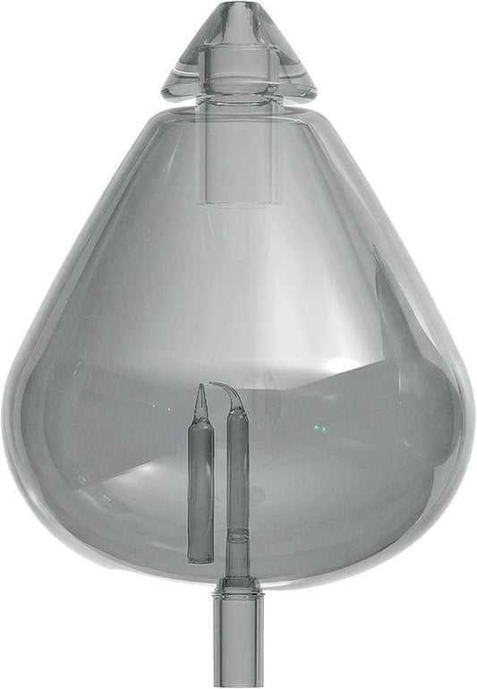 20ml Hand-Blown Glass Atomizing Chamber for Waterless Essential Oil Diffusers - High Transparency, Plastic-Free Nebulizing Vessel, DIY Replacement Accessory, Black Obsidian