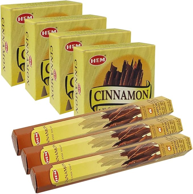 Cinnamon Incense Sticks and Cone Incense Holder Variety Pack Bundle insence insense insienso TRUMIRI