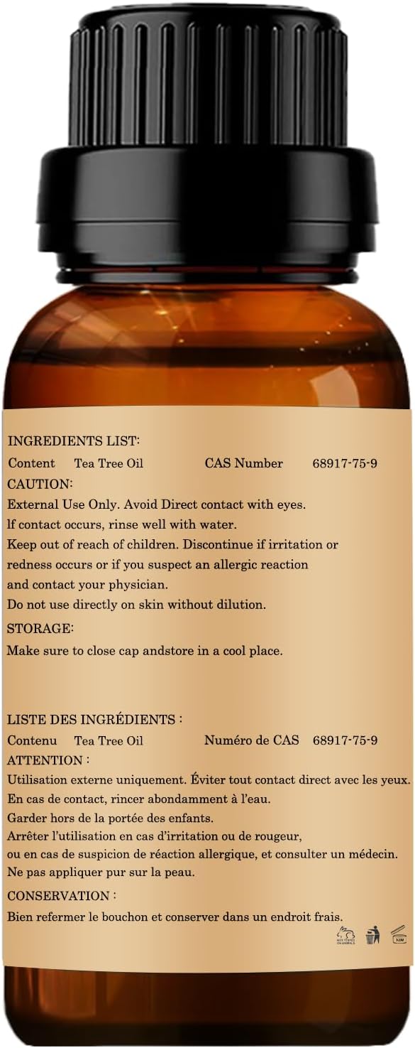 Tea Tree Essential Oils 10ML, 100% Pure and Natural Essential Oil for Aromatherapy Diffuser - 0.33 Fl Oz/Tea Tree WUVEZRUB