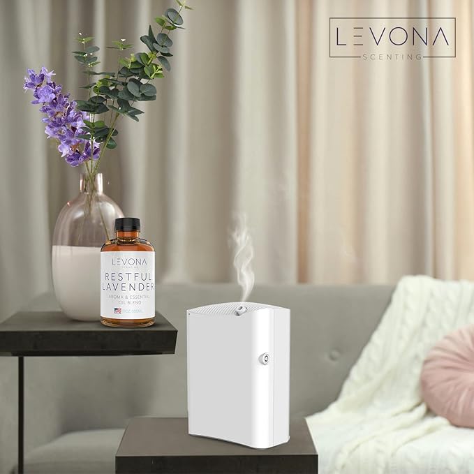 Levona Scents Pure Essential Oils for Diffusers for Home Luxury Scents - Restful Lavender Essential Oil is A Floral Blend of Eucalyptus, Bergamot, Lavender - Aroma Diffuser Oil - Bloomnest