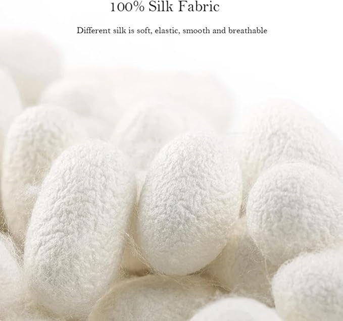 100% 6A Mulberry Silk Sleep Mask for Side Sleepers- FSA Eligible Blackout Eye Mask, Reduces Migraines & Puffy Eyes, Travel Office Airplane Use, Ideal Gift for Women & Men - Bloomnest