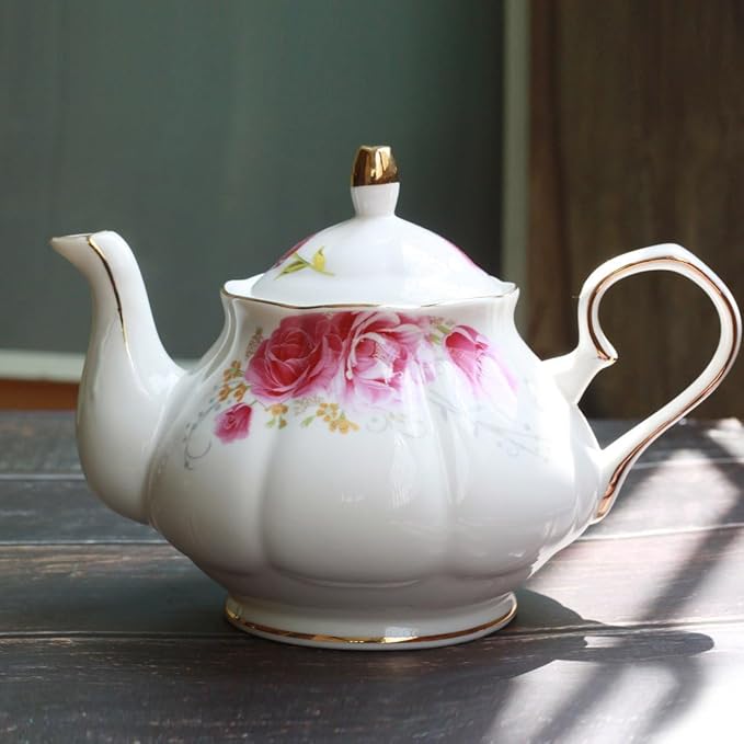 Jomop Tea Pot Handmade Ceramic Flowers (Pink) - Bloomnest
