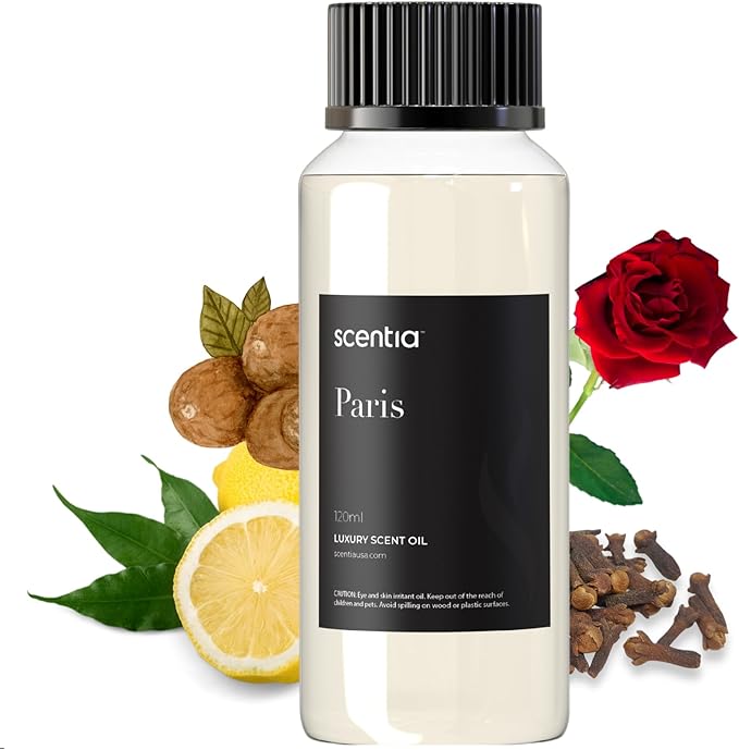 Scentia Hotel Fragrance Oil Inspired by The Hotel Costes - 120 mL 4.06 fl oz - Refill Diffuser Oil Blend Rose, Clove & Sandalwood Notes for Aromatherapy Diffusers - Paris - Bloomnest