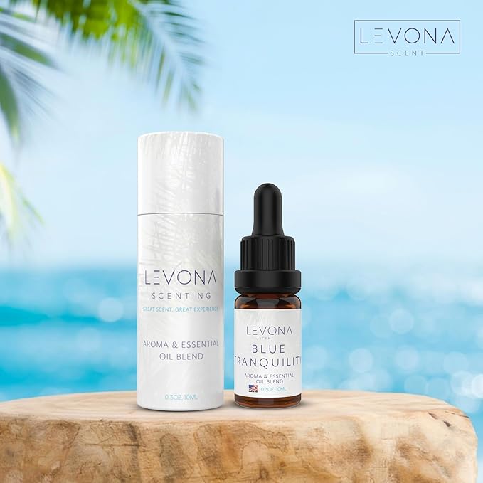 Levona Scent Essential Oils - Scents for Home, Hotel & Office Use - Perfect for Home Diffuser & Humidifiers - Aroma Fragrance Oil, Ideal for Massage, Relaxation, and Spa - Blue Tranquility, 10ml - Bloomnest