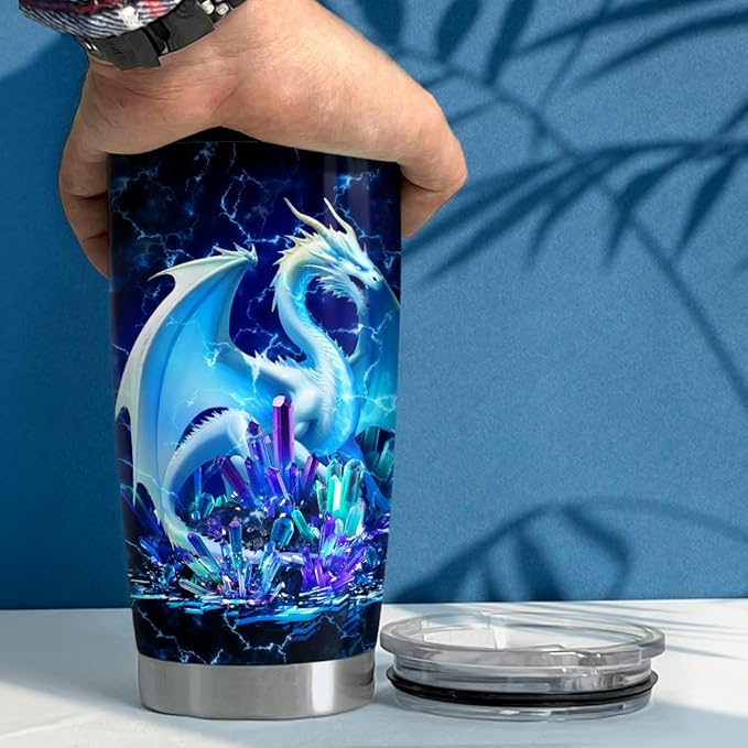 Dragon Tumbler 20oz Stainless Steel Insulated Coffee Travel Mug Cup for Women Mom Wife Dragon Gifts for Birthday Christmas Mother Day - Bloomnest