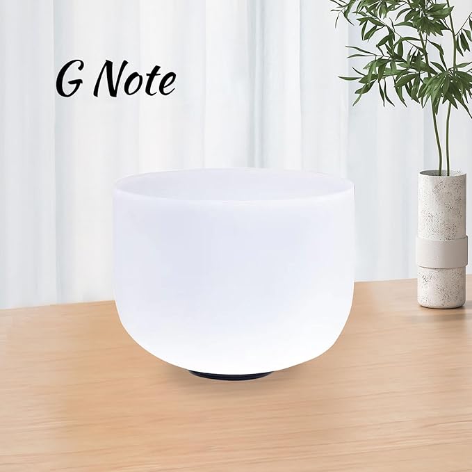 KVKA Crystal Singing Bowl G Note Throat Chakra 10 Inch With Carrying Case (432 hz，G Note Throat Chakra ） - Bloomnest