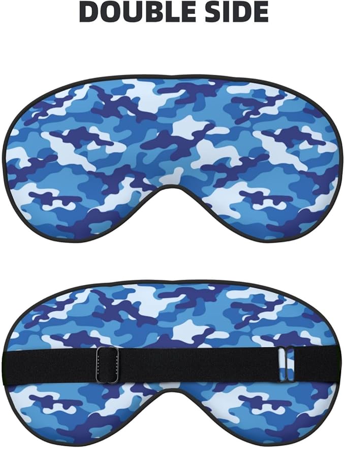 Abstract Blue Camouflage Sleeping Eye Mask Eye Mask for Sleeping Soft Comfort Eye Shade Blackout Eye Cover for Deep Rest Travel Nap Meditation - Bloomnest