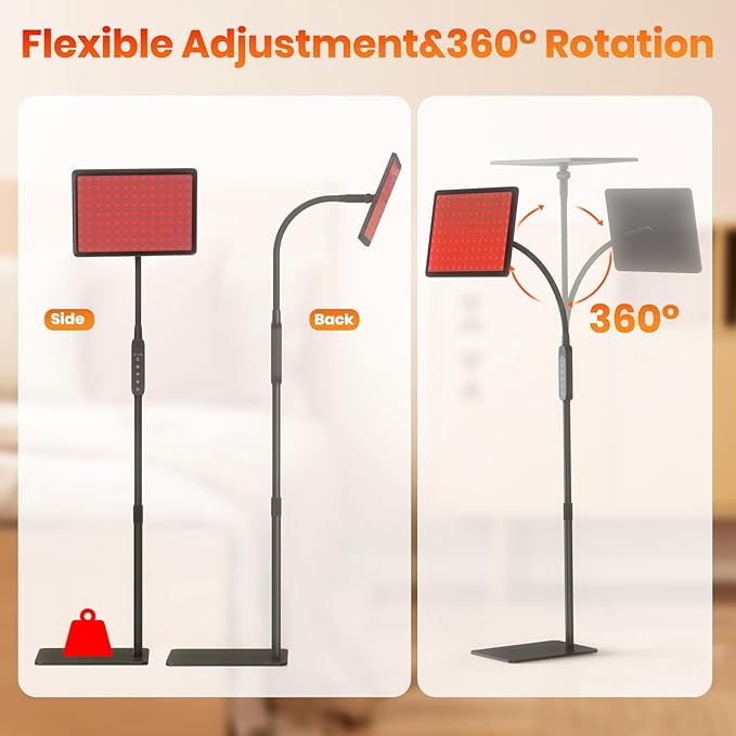 Red Light Therapy Lamp for Body and Face,Infrared Light Therapy with 660nm&850nm Near Infrared LED Red Light, Red Light Therapy Large Panel at Home Idea Gift for Women Wife Mom Sister Girlfriend