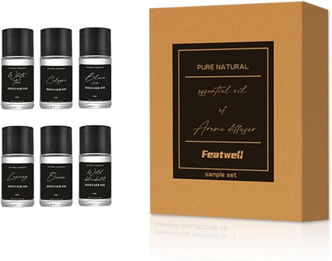 Featwell Car Air Freshener Essential Oil, 6 Bottles Essential Oils for Diffuser, Aromatherapy, Home Car Scented Oils 6x10ml - Bloomnest