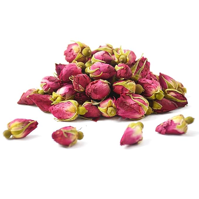 TIAN HU SHAN Rose Tea Loose Leaf, Premium Dried Rose Buds, Food Grade Natural Herbal Tea, Caffeine Free Sugar Free, 4 Ounce Pack of 1 - Bloomnest