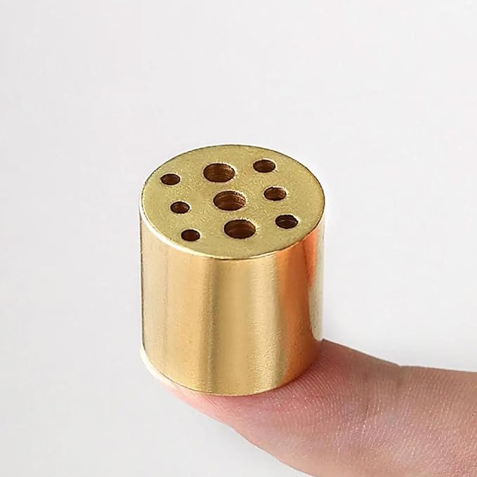 Brass Incense Holder with 9 Holes, Medium Incense Stick Holder for Meditation Yoga Relaxation, Alloy Burner for Traditional Japanese Nepal Sticks, Home Office Decor - Bloomnest