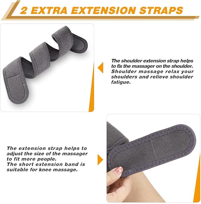 Cordless Knee Massager with Heat Vibration, Knee Heating Pad, Electric Heated Knee Brace Shoulder Heating Pads Elbow Wrap with 3 Heat Levels and Massage Modes - Bloomnest